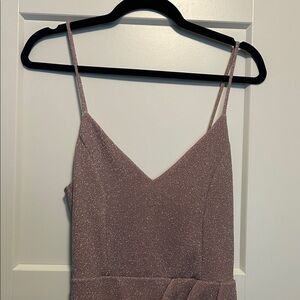 Lulus Glittering Mauve Spaghetti Strap Dress